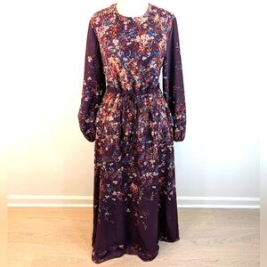 Anna Hariri Singapore Modest Floral Maxi Dress. Size 10. New With Tags
